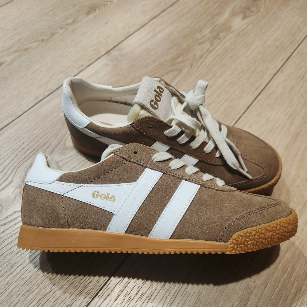 NEW! Free People Gola Elan Sneakers In Tobacco/White Sz 37/6.